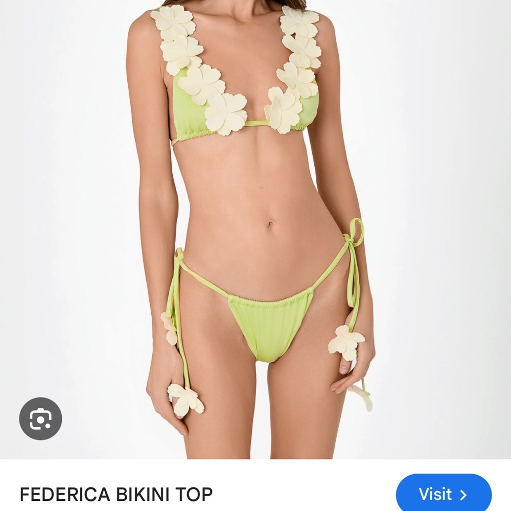 Bahia Maria Federica Pistachio Bikini SET with Floral Accents
